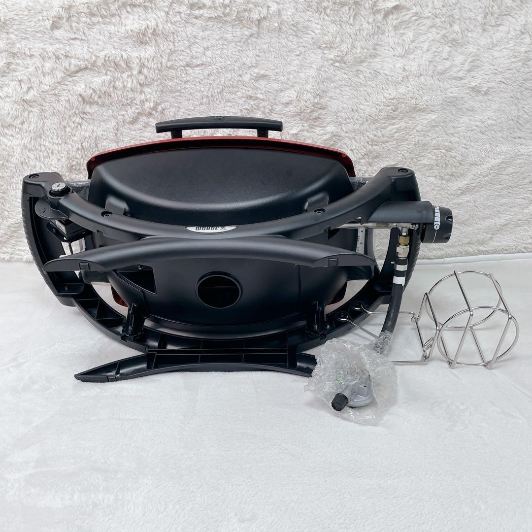 未使用✨Weber ウェイバー　Q1250　ガスグリル　ポータブル　卓上　レッド