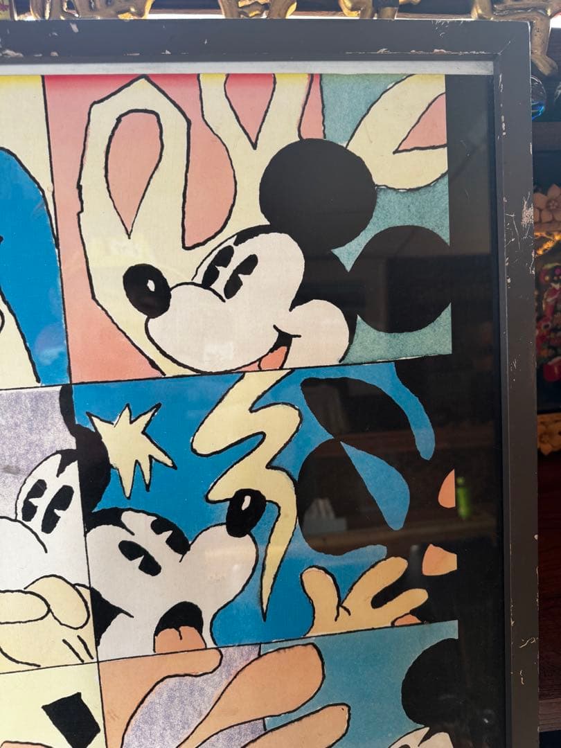 ミッキーマウス ポップアート フレーム付き