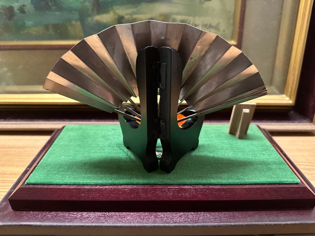 武比古作　純銀　扇