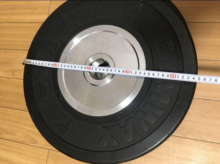 ① GYMWAYバンパープレート 20kg x 1枚