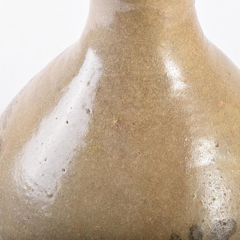 朝鮮美術　李朝　高麗青磁　鉄絵　草文　碗口瓶　時代箱付　M　R7852B