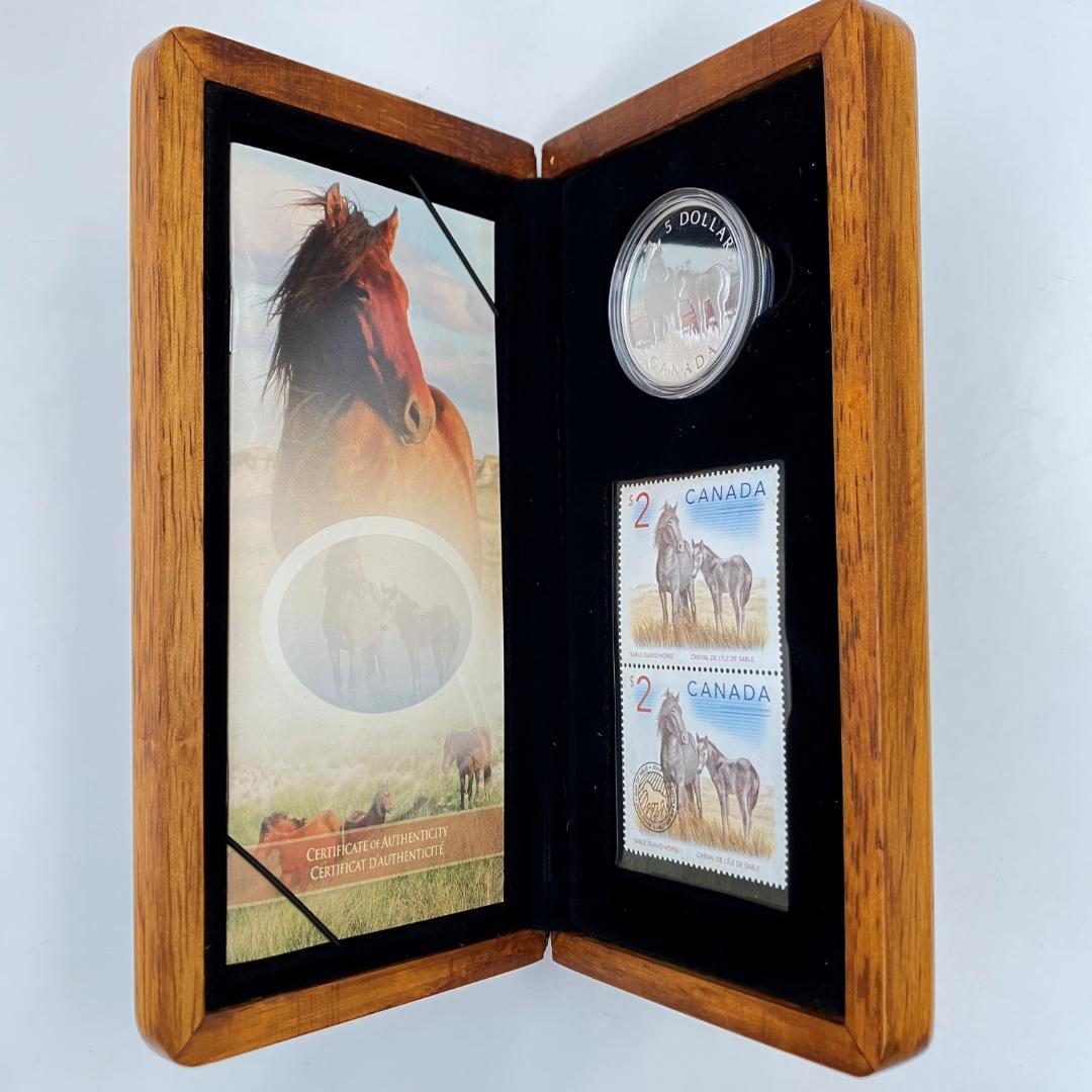 カナダ造幣局発行 Sable島/セーブル 馬 記念＆切手セット 2006年