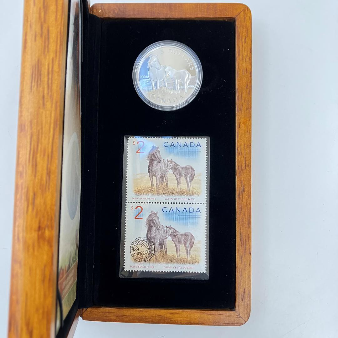 カナダ造幣局発行 Sable島/セーブル 馬 記念＆切手セット 2006年
