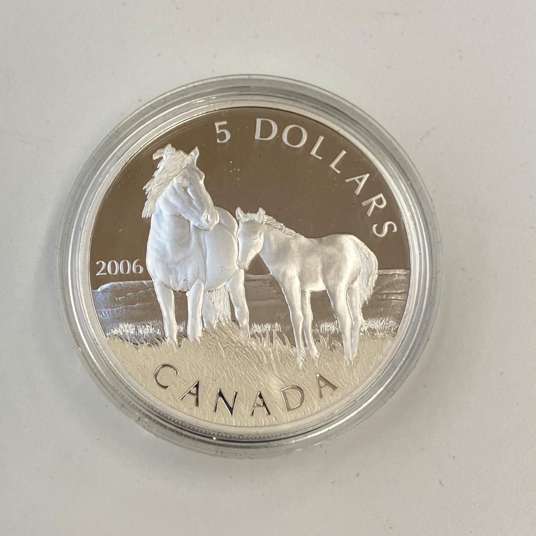 カナダ造幣局発行 Sable島/セーブル 馬 記念＆切手セット 2006年