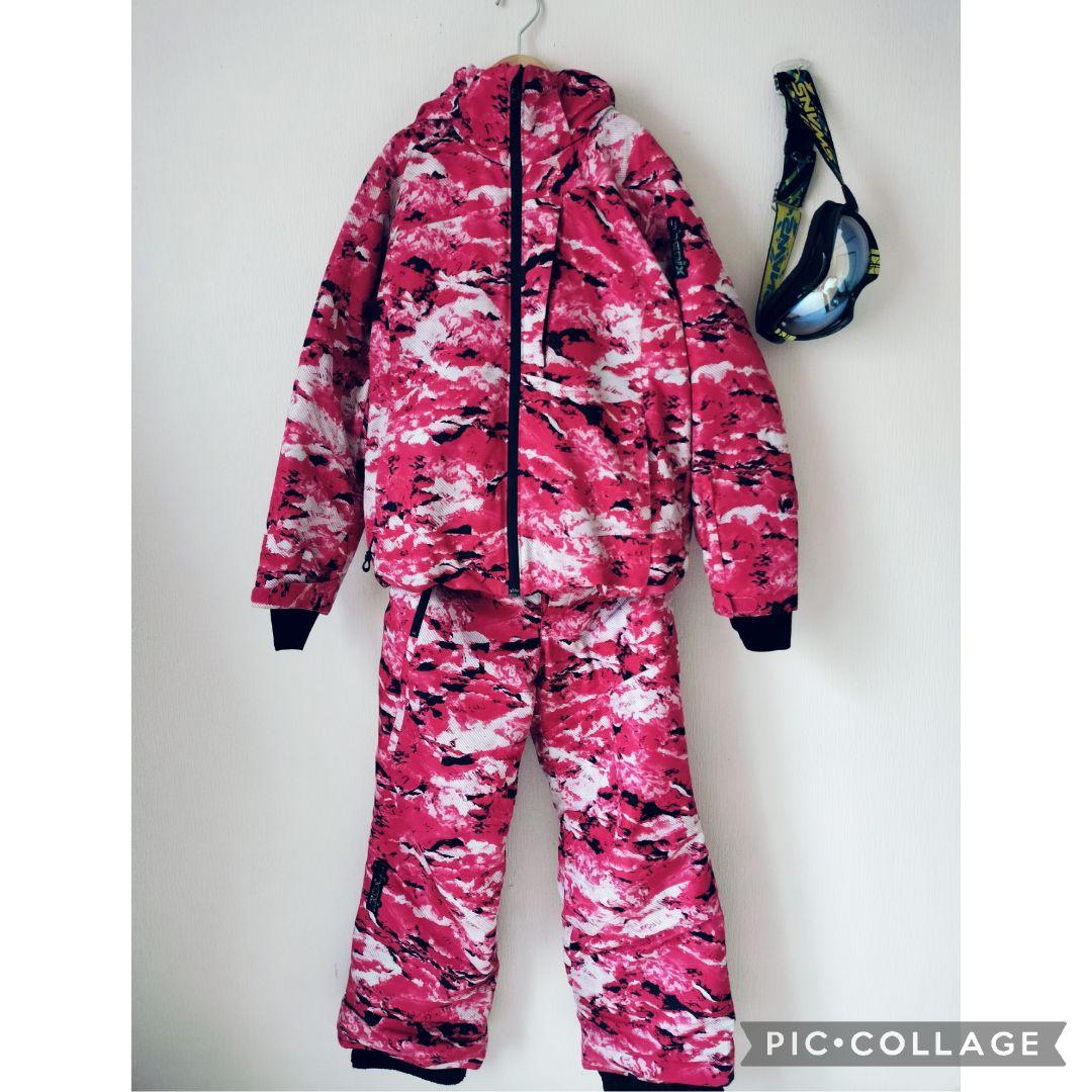 【美品】Phenix ジュニアスキーウェア 上下150　デモチーム　カモフラ総柄