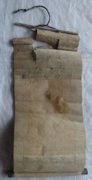 稀少 アンティーク 寺 天狗和尚 天狗 和尚 妖怪 紙本 掛軸 寺院 古美術