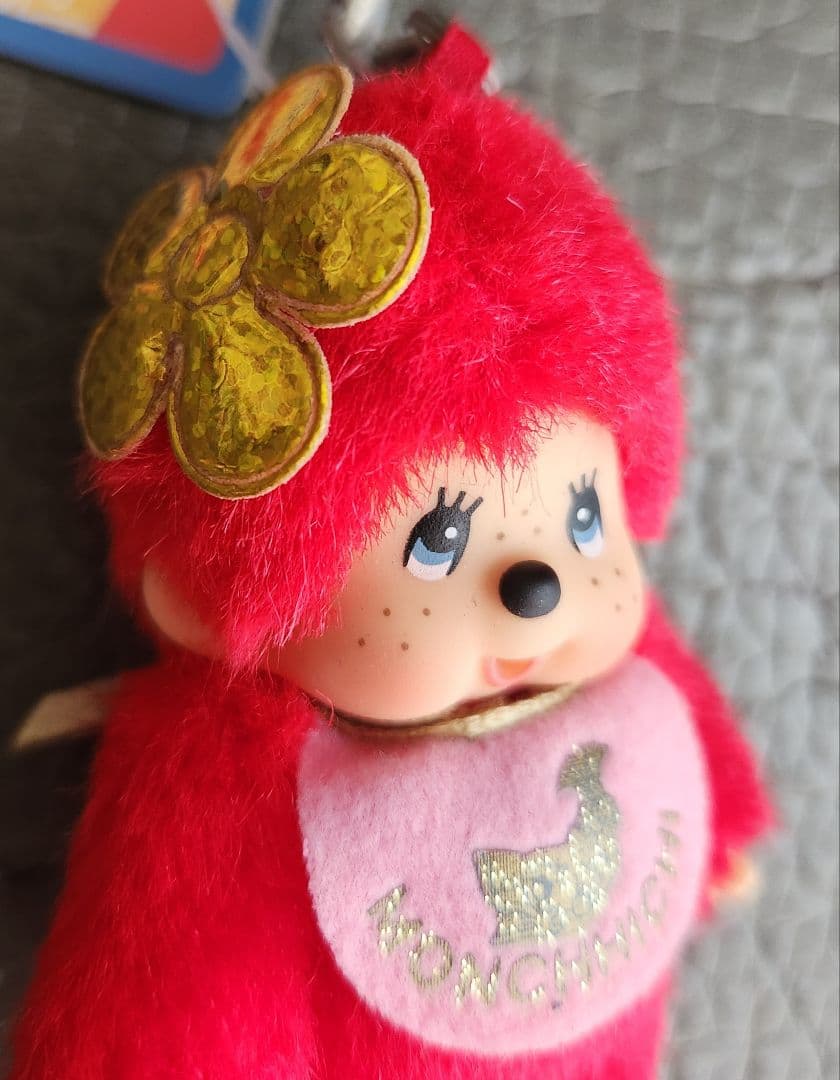 ご当地モンチッチ 名古屋限定 赤色 ぬいぐるみストラップ