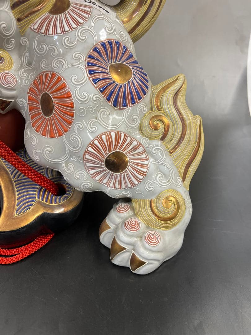 美品 九谷焼 巨大シーサー 送料込み