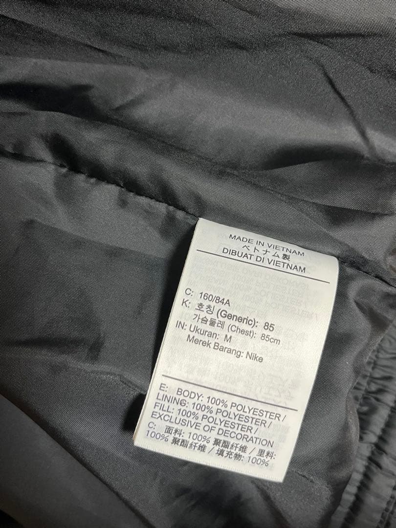 美品 Nike フード付きベンチコート ブラック 160/84A