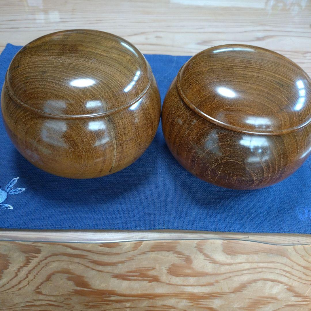 日向特製本蛤碁石(超美品) 島桑碁笥(美品) 桐碁笥箱　囲碁用品