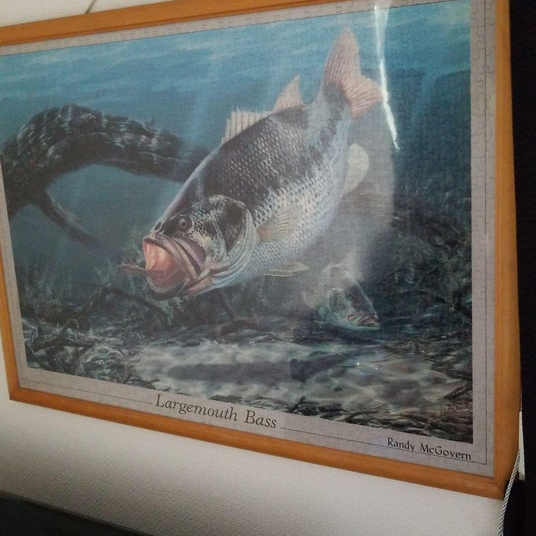 1000ピースパズルブラックバス額入り