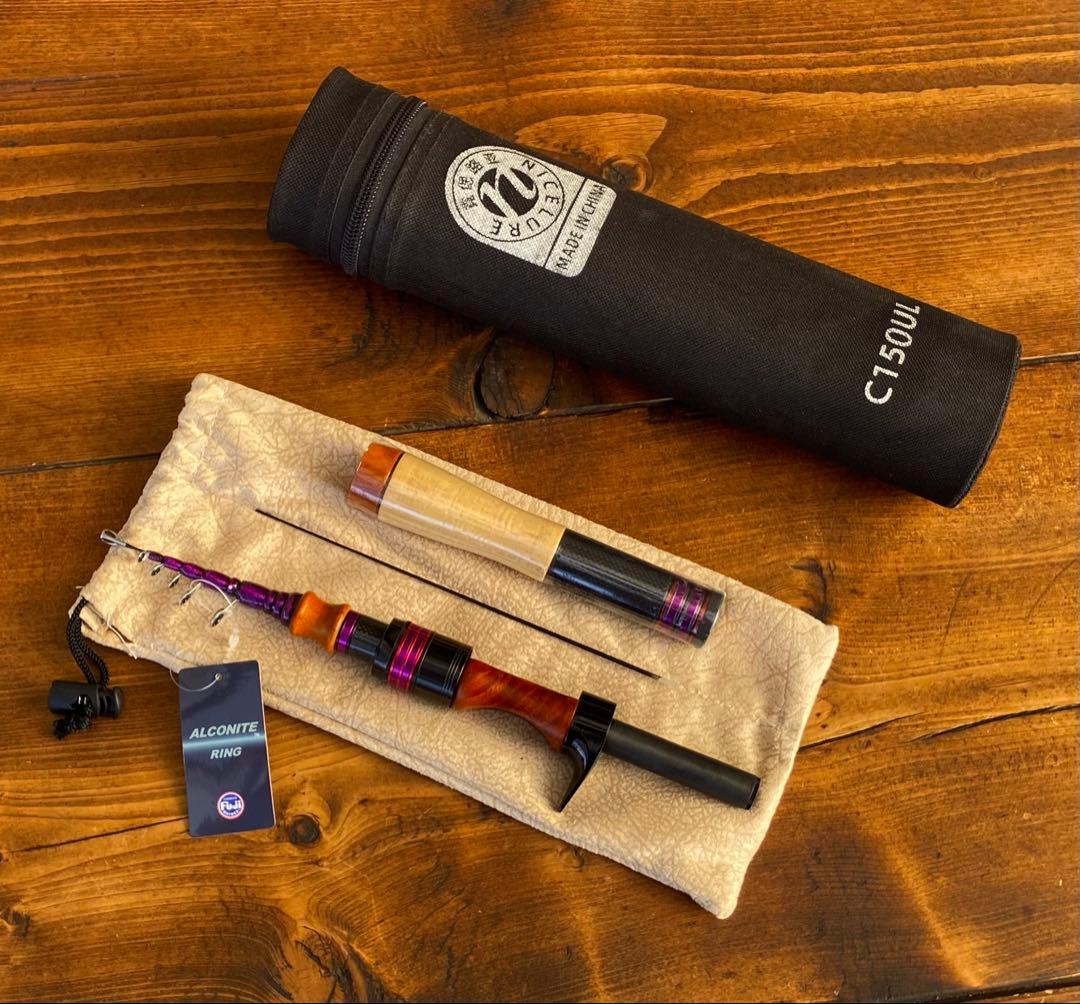 4ft11inch トラウトロッド　ベイトロッド　テレスコロッド　ウッドグリップ