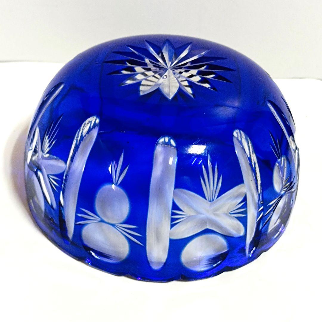 【希少】大正ロマン　切子　ウランガラス　大鉢