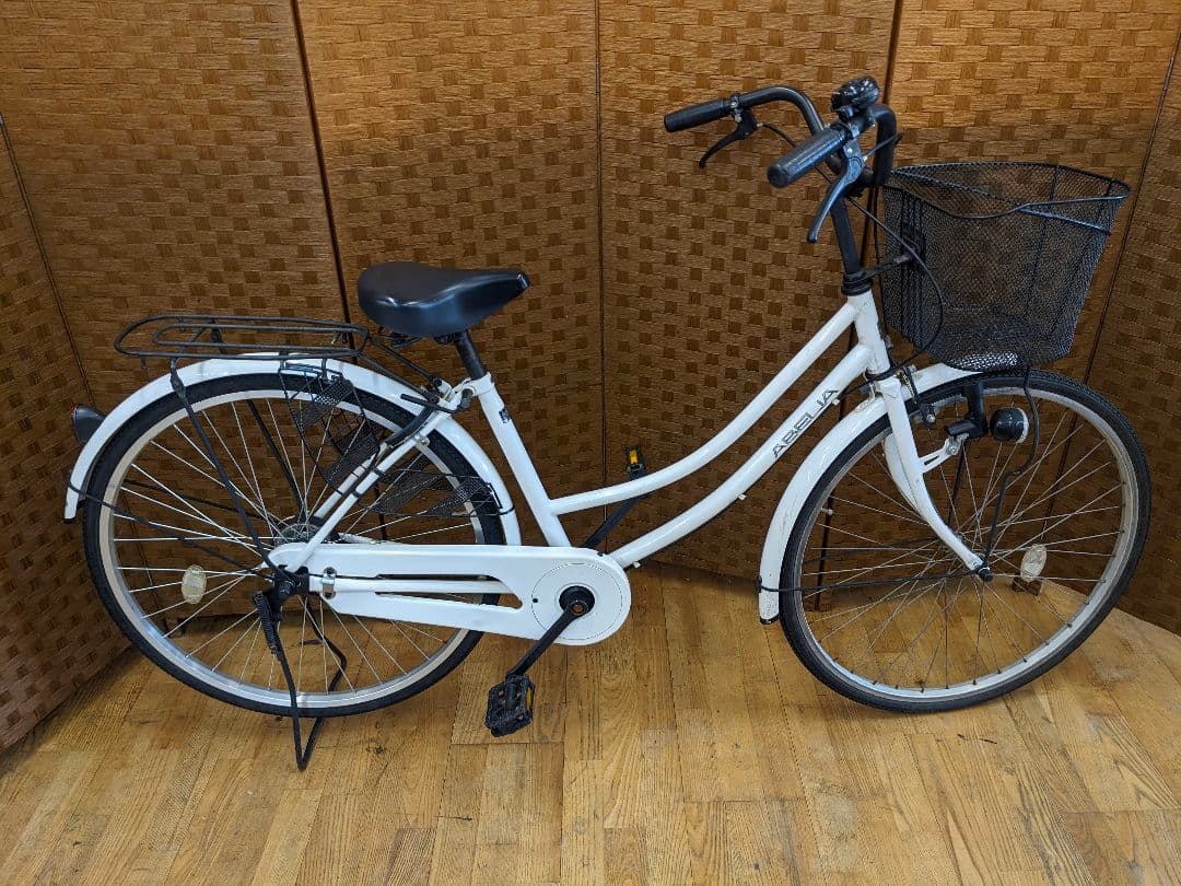 U040 普通自転車　26インチ　ホワイト　シンプルタイプ