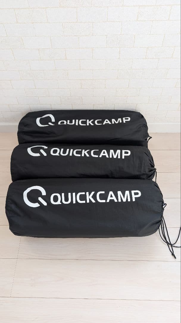 クイックキャンプ インフレーターマット 8cm シングル 3個セット　車中泊