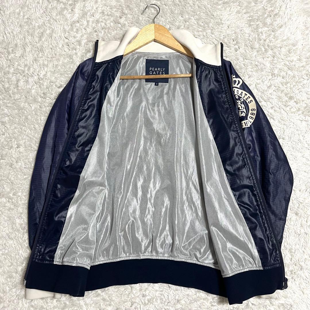 ✨入手困難✨パーリーゲイツ ナイロンジャケット 千鳥格子 ロゴ Lサイズ 蓄熱