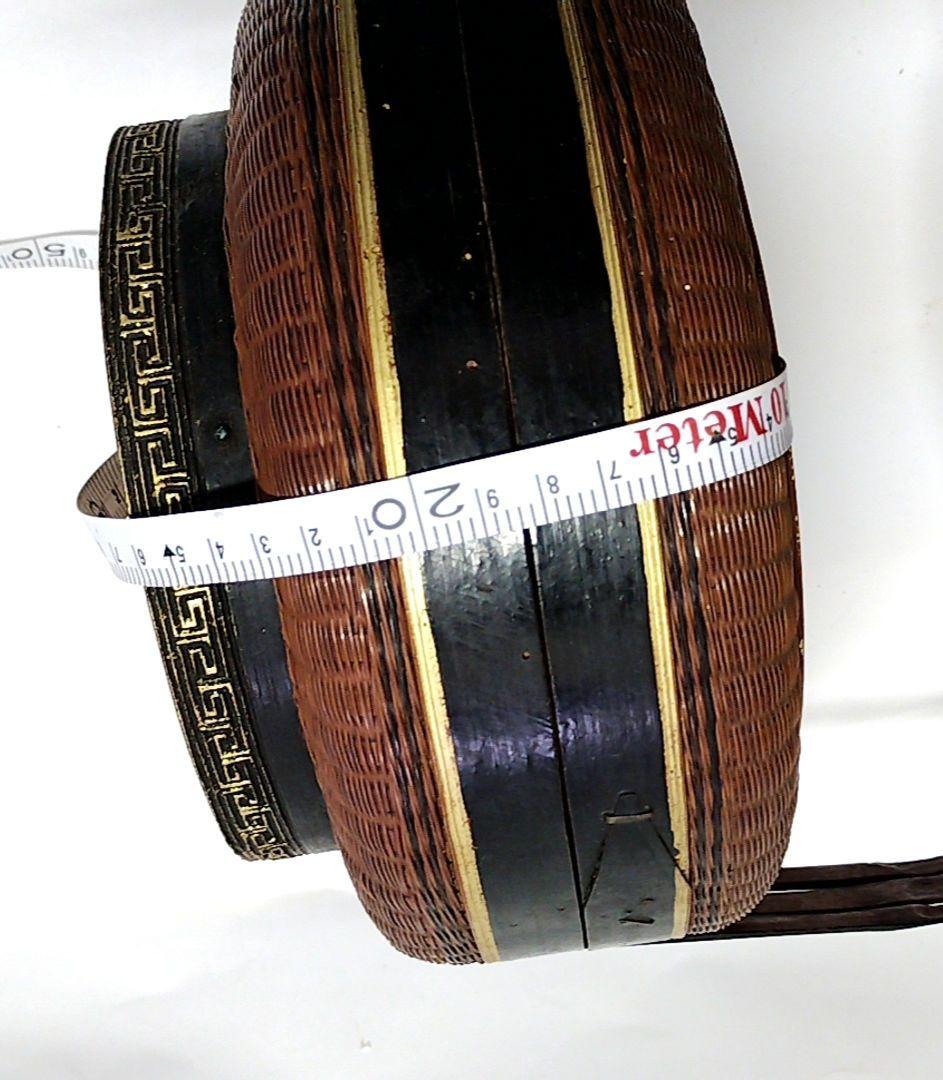 アンティーク　籠　蓋付き　食籠　野点籠　野遊び