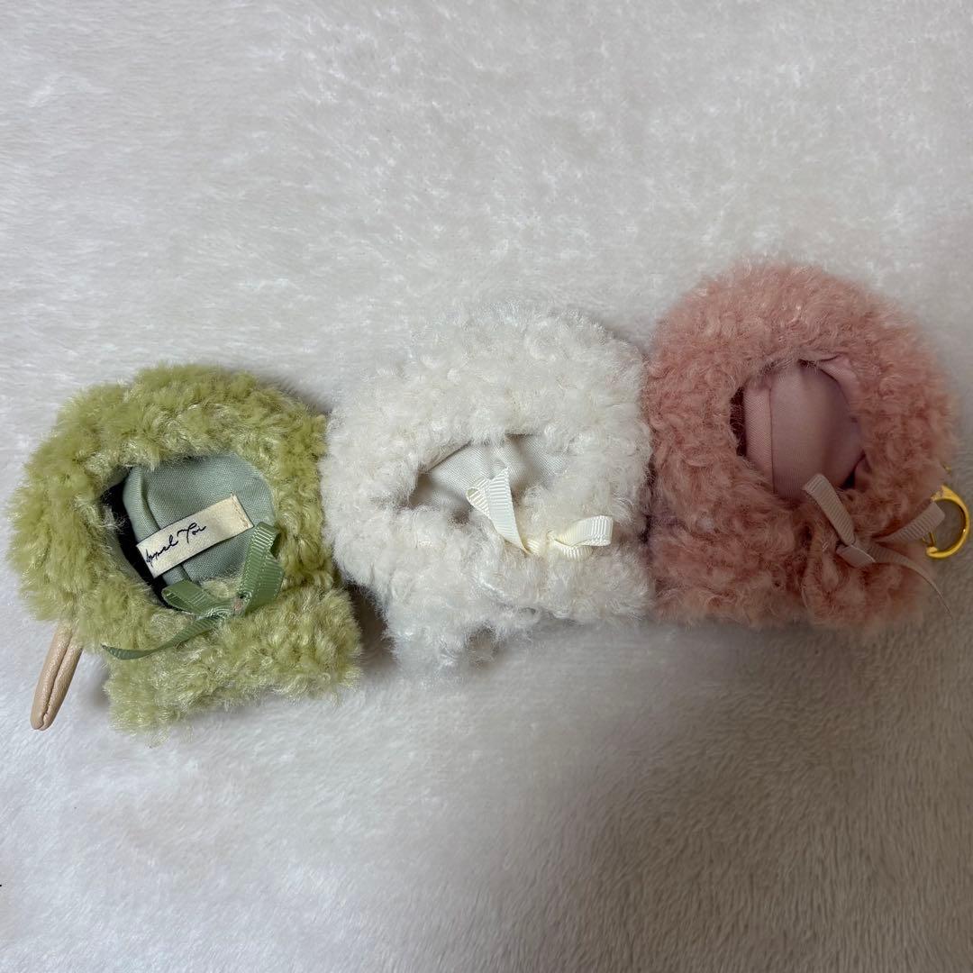 ぬいぐるみ　ポーチ　ぽんちょ　さくらんぼ　クマ　ウサギ　だんご　5点セット