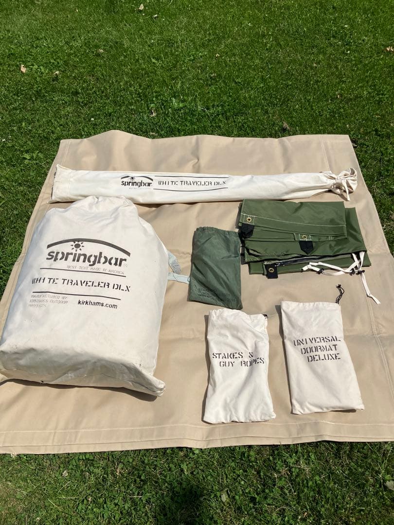 【かじ】① カーカムス スプリングバーテント ホワイトトラベラー US製