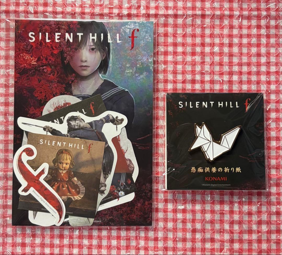 サイレントヒルf 愚痴供養の折り紙ピンバッジ　ステッカーセット