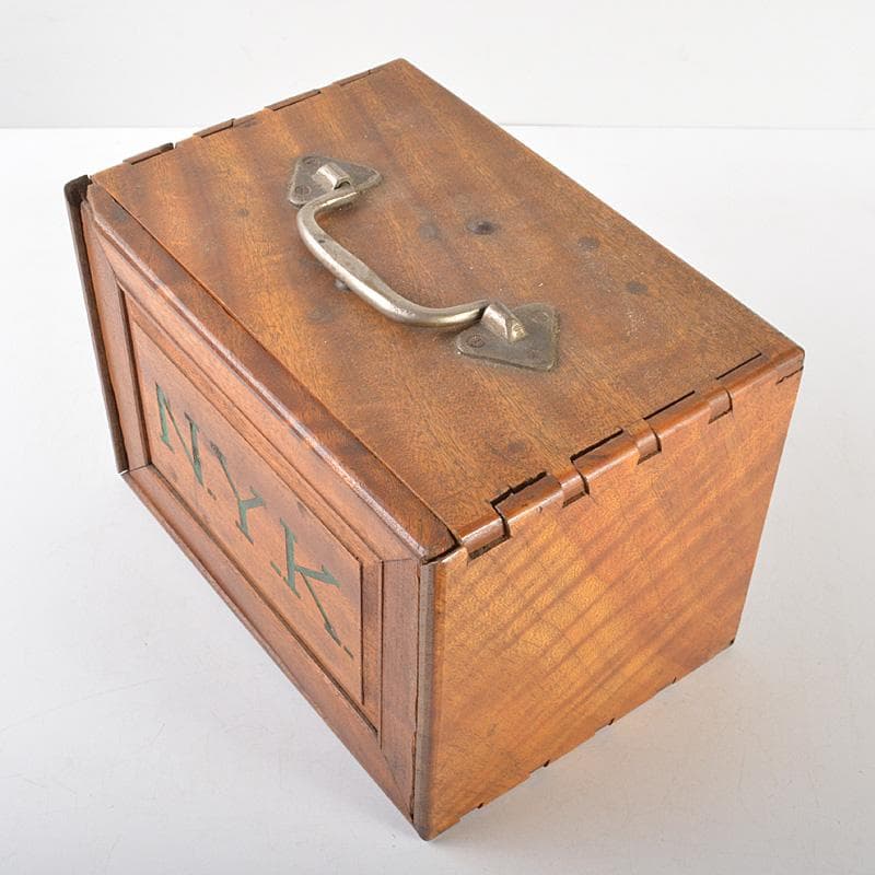 中国　竹嵌　骨牌　背竹牌　麻雀牌　唐木箱付　D　8706