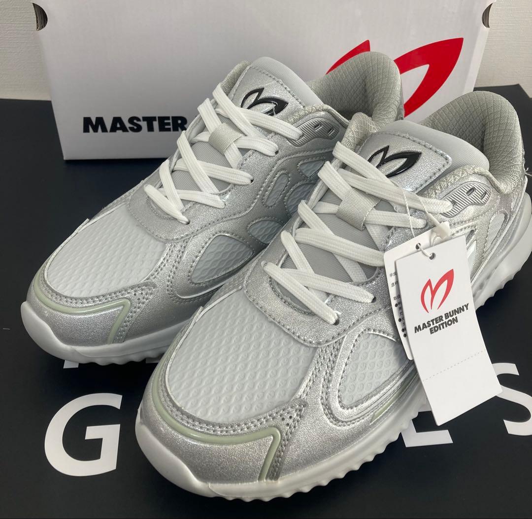 新品 パーリーゲイツ マスターバニー メッシュライクシューズ 26.0cm 銀