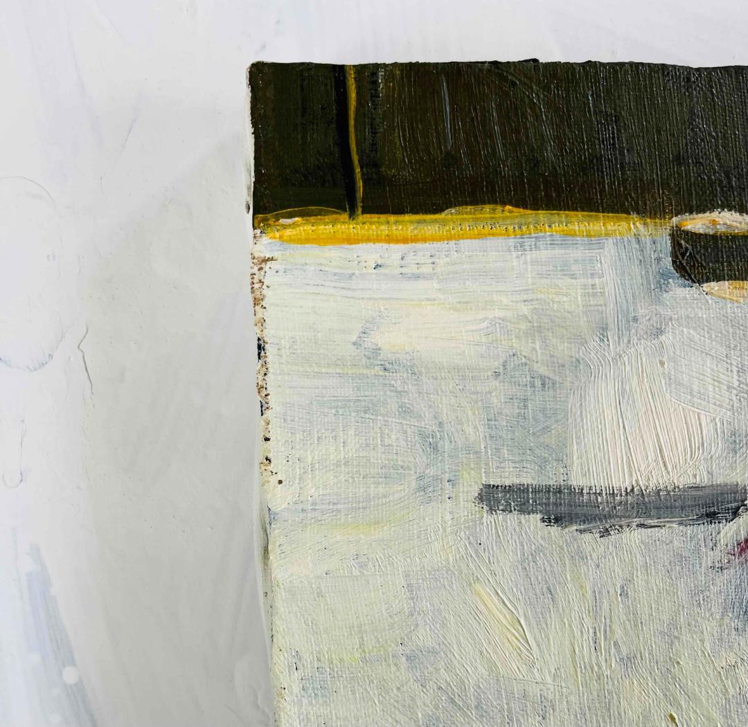 61×73㎝「台所に立つ男」油彩・原画・F20