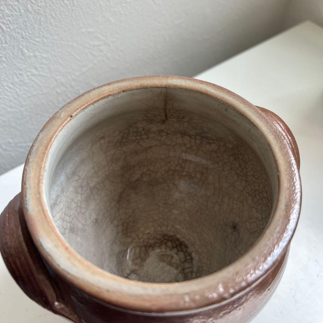 南仏　フランスアンティーク　持ち手付きポット　コンフィチュールポット　保存容器