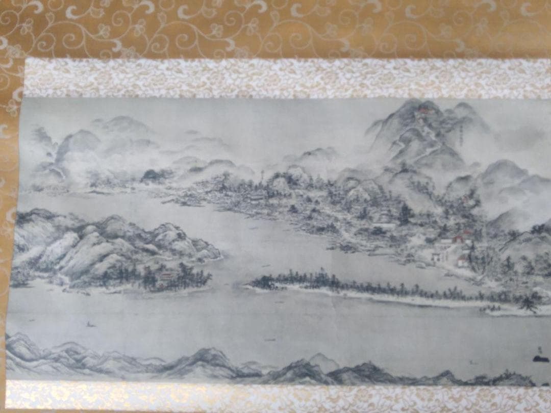 京都国立博物館所蔵 国宝 天橋立図 雪舟等楊筆 便利堂謹製 掛軸 軸装