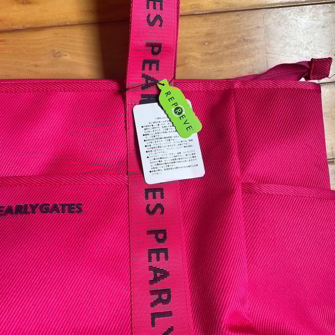 PEARLY GATES ピンク ゴルフバッグ　底縦35センチ横38センチ