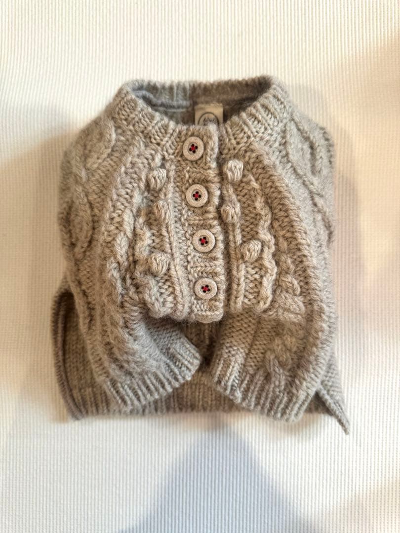 bluebleubleue アランニットカーディガン