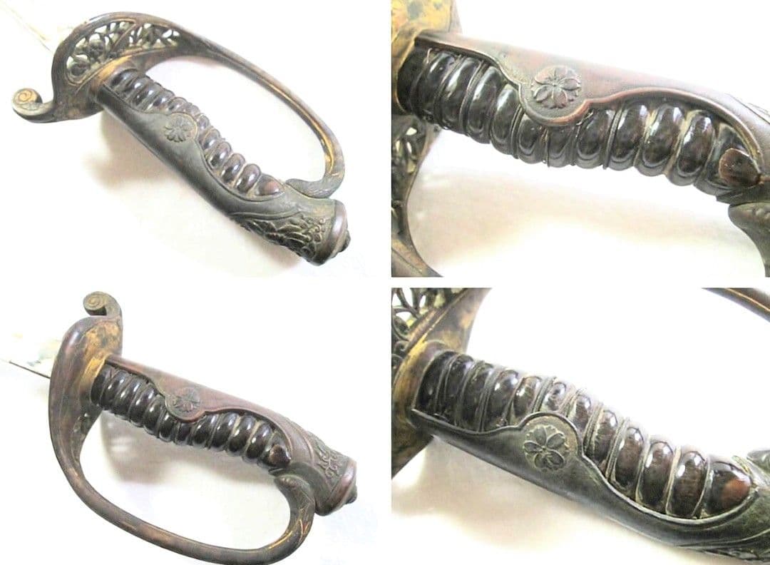 【当時物】旧日本軍 帝国陸軍 軍刀 指揮刀 模造刀 模造刀身 サーベル【二環吊】