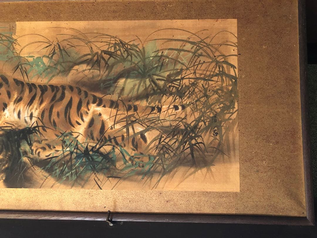 虎 日本画 竹林 月の描写