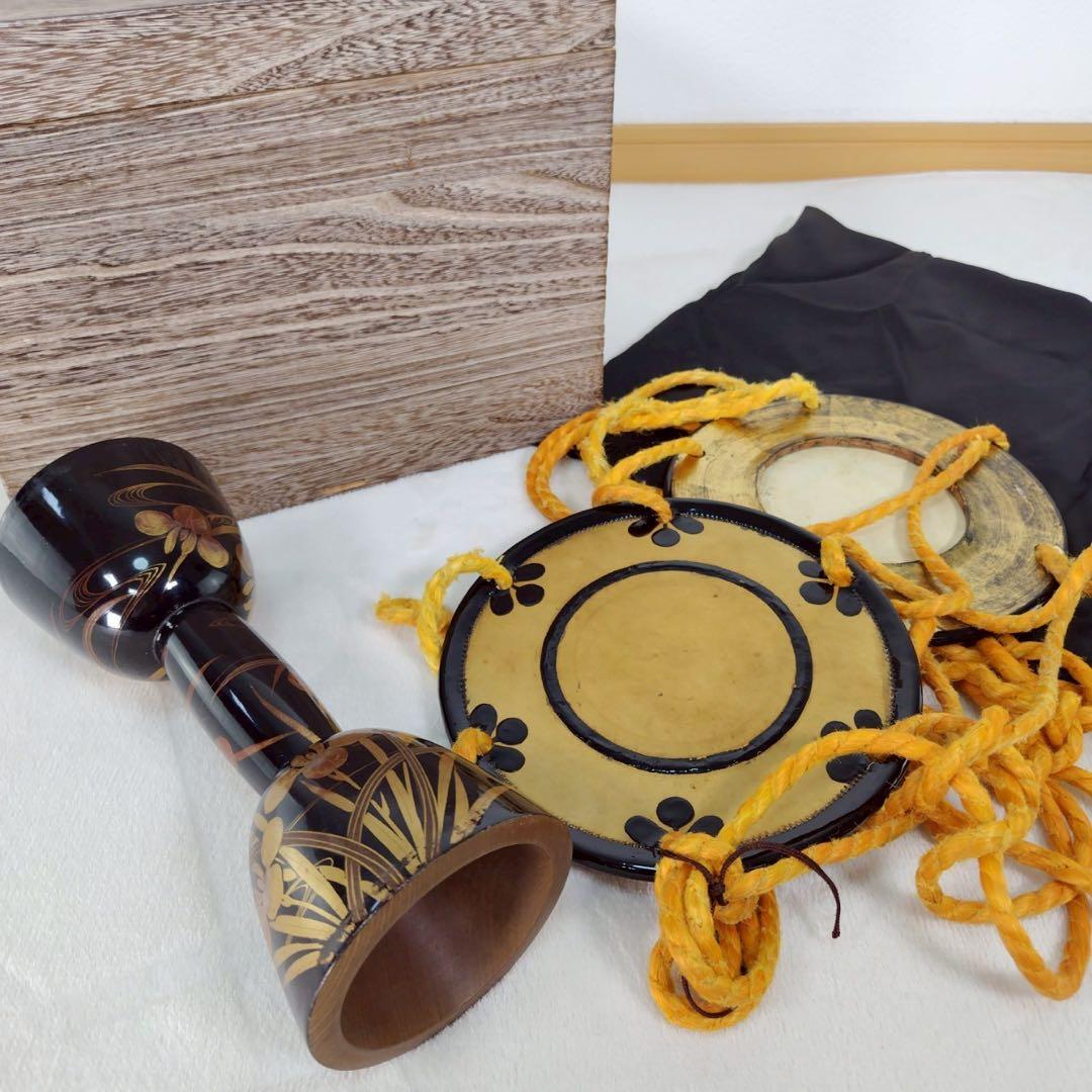 小鼓　和楽器　鼓　桐の箱付き