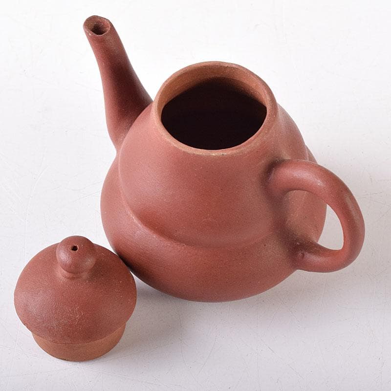 中国　紫砂　朱泥　小さな急須　茶壷　在銘　C　R7935