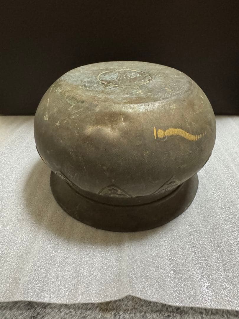 龍文堂 古銅 建水 こぼし 茶道具 煎茶 蝋型鋳造 中国 銅製 時代