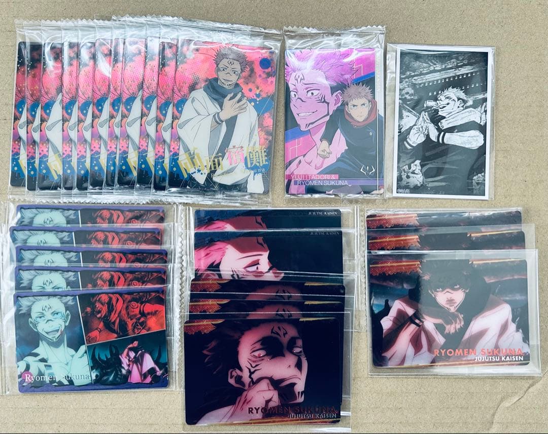 呪術廻戦 虎杖悠仁 宿儺 缶バッジ アクリルフィギュア ストラップ アートカード