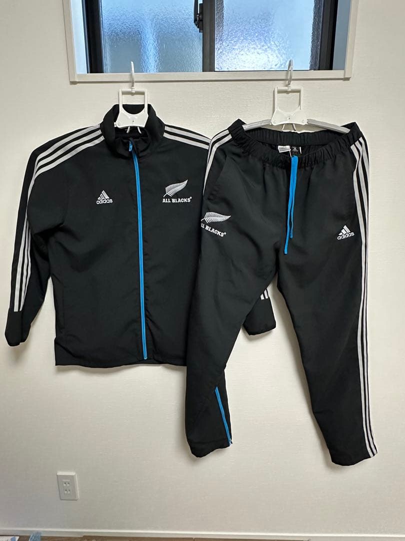 美中古 adidas オールブラックス トラックスーツ
