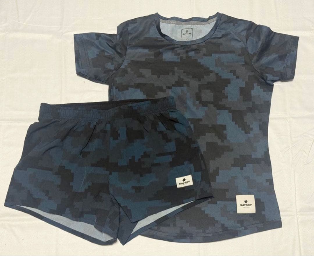 「美品」SAYSKY(セイスカイ）迷彩柄 上下セット レディース