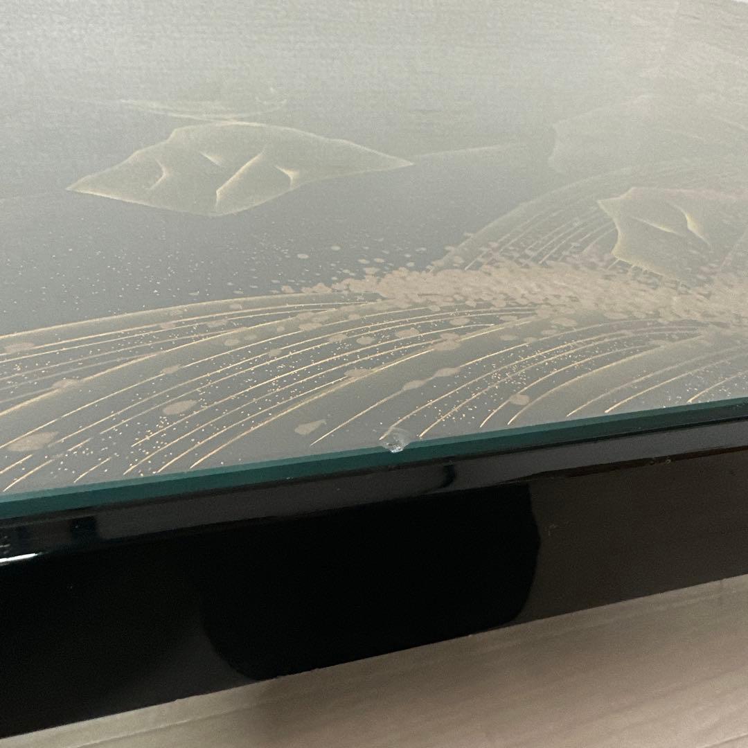 伝統工芸 輪島塗 浜高悦郎 乾漆椿蒔絵 金彩 座卓 座敷机 iso※