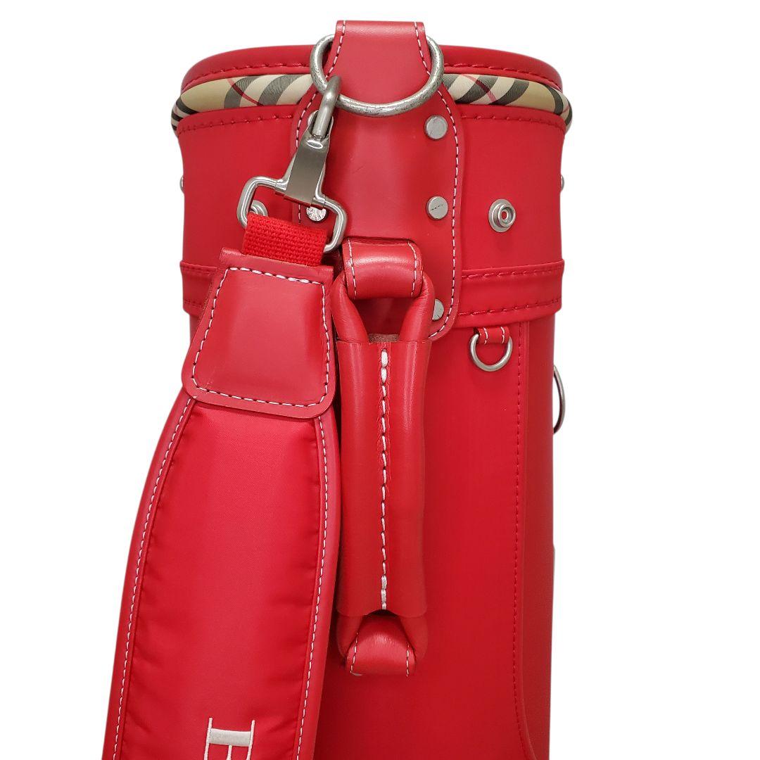 希少 BURBERRY キャディバッグ レッド
