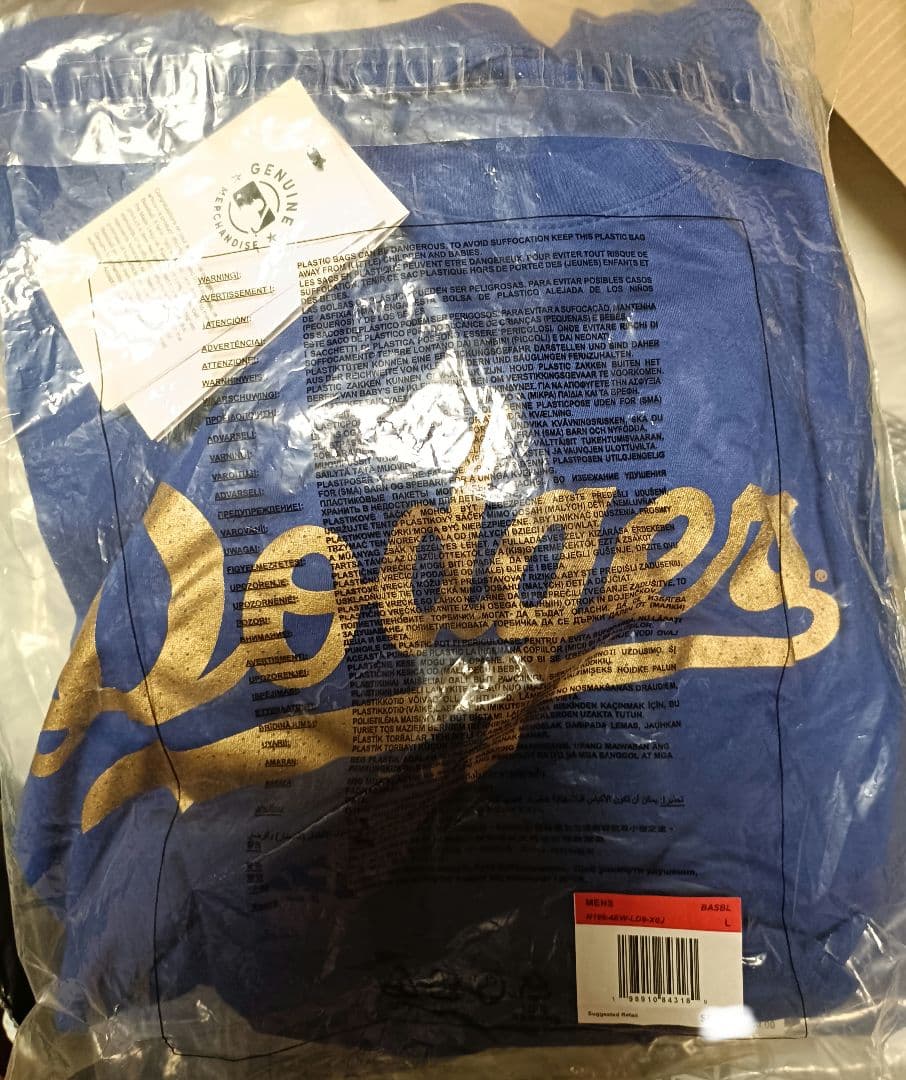 【公式完売品】大谷翔平／Tシャツ／ドジャース／ゴールドコレクション／Ｌ