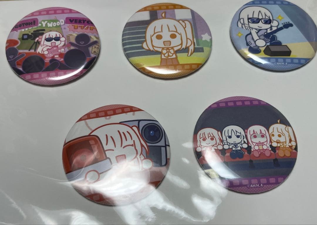 ぼっちざろっく！　ローソン当選品　オリジナル缶バッジ5個セット　新品未開封品