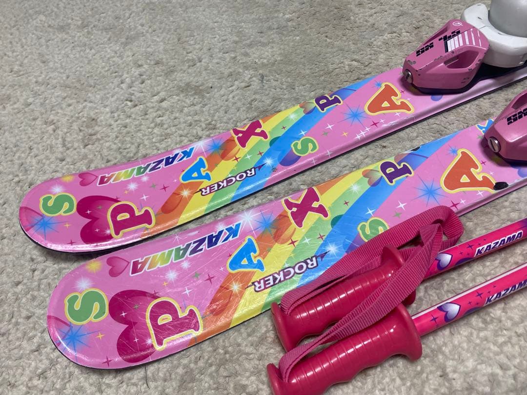 kazamaジュニア106cm ブーツ21cm 80cmスキーセット
