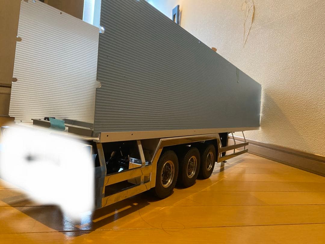 タミヤ1/14トレーラー 3軸リーファー用 角２段サイドバンパーフェンダーセット