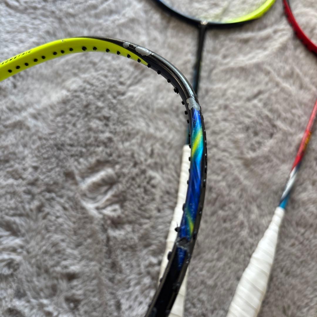 バドミントンラケット 3本セット ジャンク1本