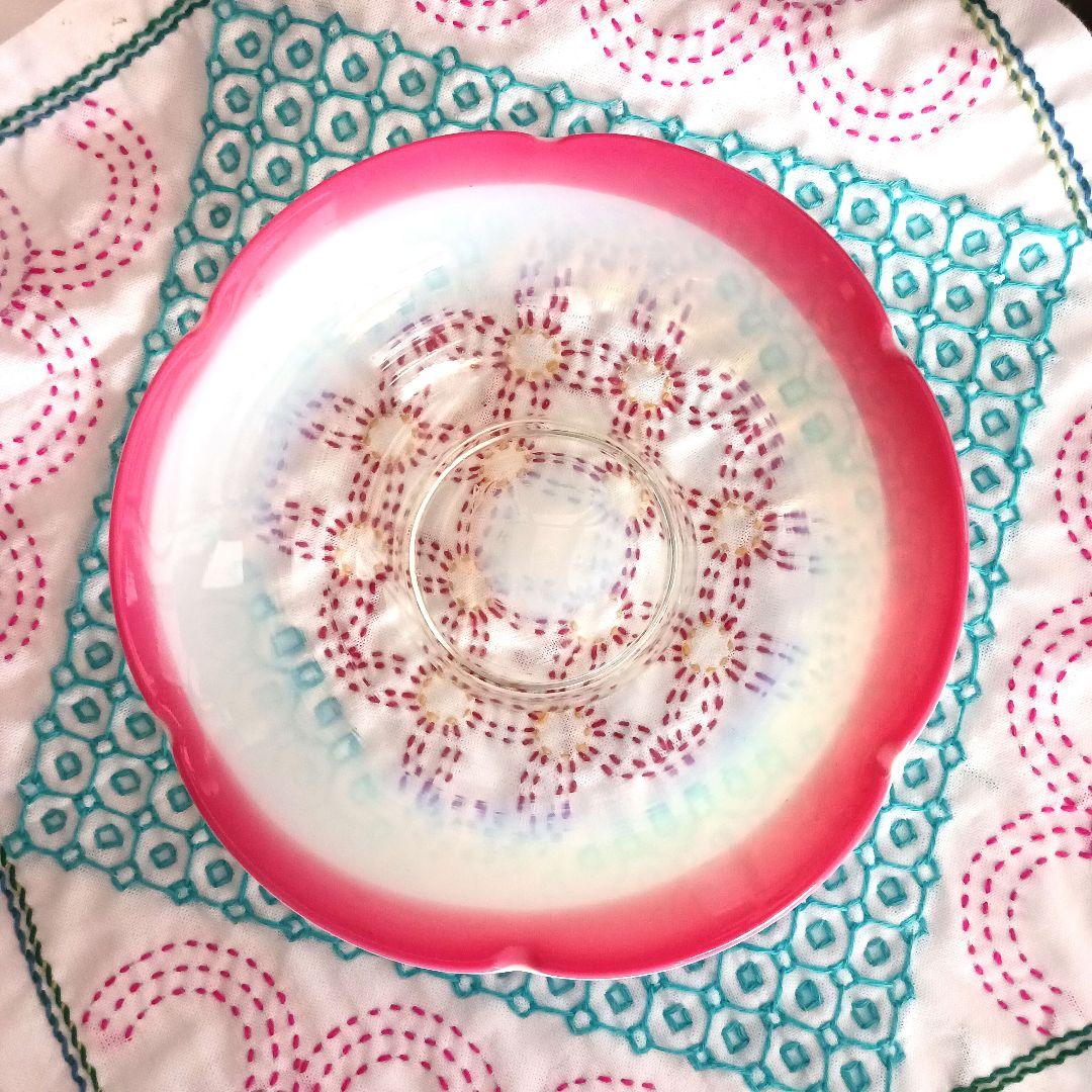 和製ガラス　花びら氷カップ　　15センチ