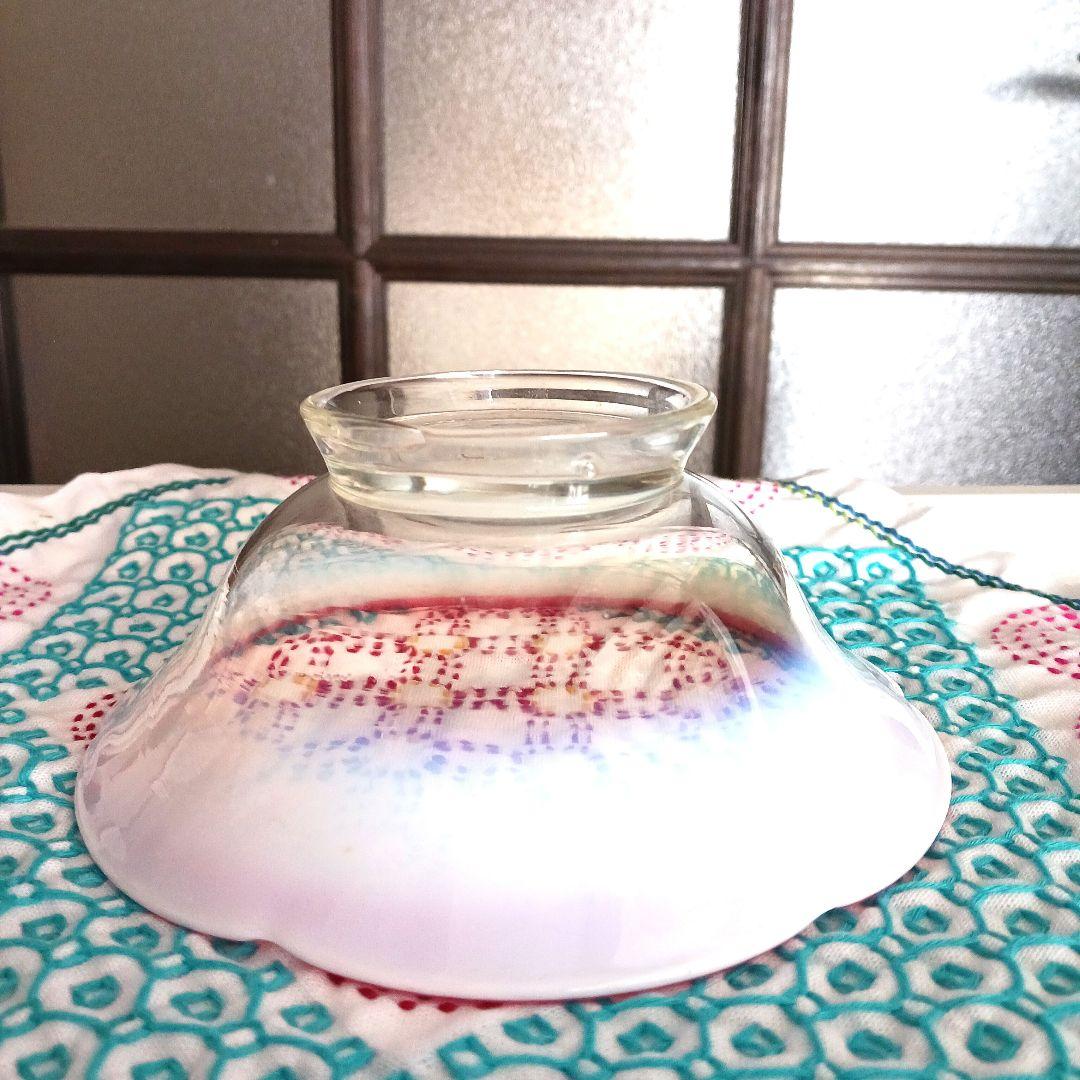 和製ガラス　花びら氷カップ　　15センチ