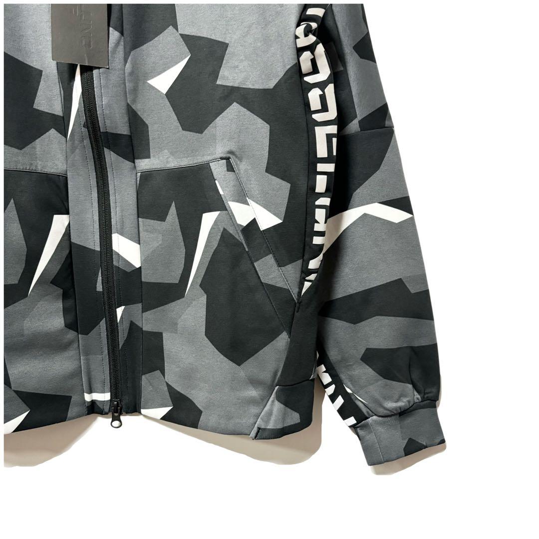 ラッセルノ ゴルフ リフレクターロゴ ジップアップ ジャケット ブラックカモ M