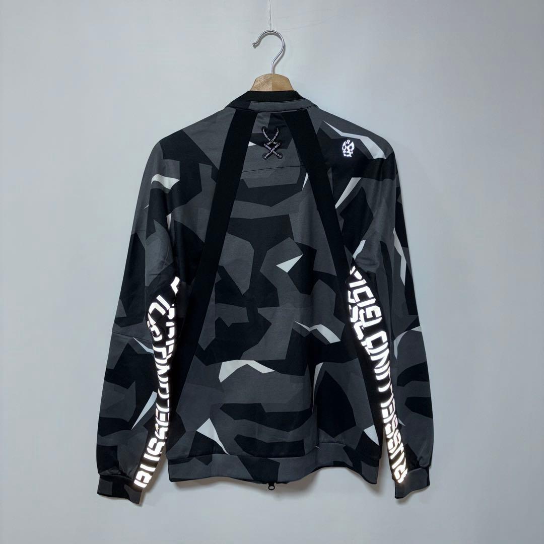 ラッセルノ ゴルフ リフレクターロゴ ジップアップ ジャケット ブラックカモ M